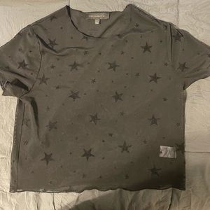 Black star mesh shirt